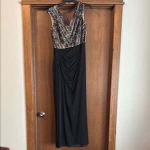 Alex Evenings Gold and Silver Sequin Embellished Maxi Gown